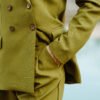 Blazer Croisé & Pantalon Large – Vert Olive– Collection Noblesse