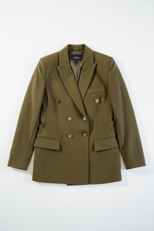 Gemini_Generated_Image_2obedf2obedf2obe (1) Blazer Croisé & Pantalon Large – vert kaki - Collection Noblesse