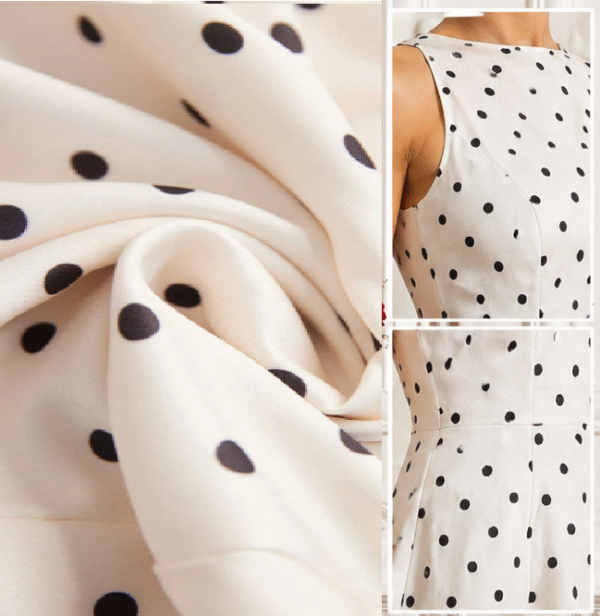Robe midi à pois – Élégance intemporelle