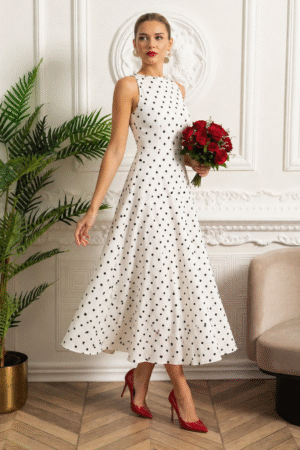 ChatGPT Image 29 avr. 2026, 18_04_07 Robe midi à pois – Élégance intemporelle