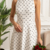 Robe midi à pois – Élégance intemporelle