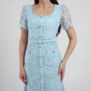 IMG_2760 (1) Robe Midi en Dentelle Guipure Bleu Ciel – à motifs floraux