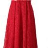 516dHyDTNPL._AC_SX466_ Robe midi en dentelle Rouge avec ceinture fine