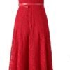 51tyxf7-5bL._AC_SX466_ Robe midi en dentelle Rouge avec ceinture fine